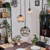Ripoll hanging light, globe light, pendant light, Cluster pendant lamp Amber, clear, Smoke-coloured, 3-light sources