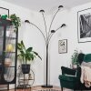 Nikkala floor lamp chrome, black, 5-light sources