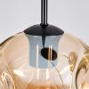 Ripoll hanging light, globe light, pendant light, Cluster pendant lamp Amber, Smoke-coloured, 3-light sources