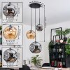 Ripoll hanging light, globe light, pendant light, Cluster pendant lamp Amber, Smoke-coloured, 3-light sources