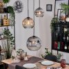 Ripoll hanging light, globe light, pendant light, Cluster pendant lamp Amber, clear, Smoke-coloured, 3-light sources