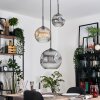 Ripoll hanging light, globe light, pendant light, Cluster pendant lamp Amber, clear, Smoke-coloured, 3-light sources