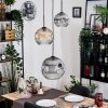 Ripoll hanging light, globe light, pendant light, Cluster pendant lamp Amber, clear, Smoke-coloured, 3-light sources