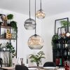 Ripoll hanging light, globe light, pendant light, Cluster pendant lamp Amber, clear, Smoke-coloured, 3-light sources