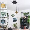 Koyoto hanging light, globe light, pendant light, Cluster pendant lamp 30 cm blue, gold, green, 3-light sources