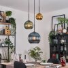 Koyoto hanging light, globe light, pendant light, Cluster pendant lamp 30 cm blue, gold, green, 3-light sources