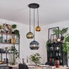 Koyoto hanging light, globe light, pendant light, Cluster pendant lamp 30 cm blue, gold, green, 3-light sources