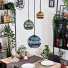 Koyoto hanging light, globe light, pendant light, Cluster pendant lamp 30 cm blue, gold, green, 3-light sources