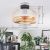 Boza ceiling light Amber, 1-light source