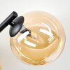 Chehalis ceiling light, globe light Amber, Smoke-coloured, 3-light sources
