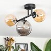 Chehalis ceiling light, globe light Amber, Smoke-coloured, 3-light sources