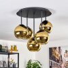 Koyoto ceiling light, globe light 45 cm gold, 5-light sources
