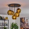 Koyoto ceiling light, globe light 45 cm gold, 5-light sources