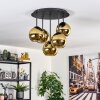 Koyoto ceiling light, globe light 45 cm gold, 5-light sources