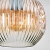 Ripoll hanging light, globe light, Cluster pendant lamp Amber, clear, Smoke-coloured, 3-light sources