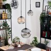 Ripoll hanging light, globe light, Cluster pendant lamp Amber, clear, Smoke-coloured, 3-light sources