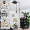 Ripoll hanging light, globe light, Cluster pendant lamp Amber, clear, Smoke-coloured, 3-light sources