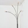 Nikkala floor lamp chrome, black, 5-light sources