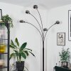 Nikkala floor lamp chrome, black, 5-light sources