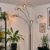 Nikkala floor lamp chrome, black, 5-light sources