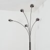 Nikkala floor lamp chrome, black, 5-light sources