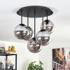 Gastor ceiling light, globe light 45 cm Smoke-coloured, 5-light sources