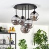 Gastor ceiling light, globe light 45 cm Smoke-coloured, 5-light sources