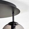 Gastor ceiling light, globe light 45 cm Smoke-coloured, 5-light sources