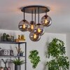 Gastor ceiling light, globe light 45 cm Smoke-coloured, 5-light sources