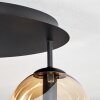 Gastor ceiling light, globe light 45 cm Amber, Smoke-coloured, 5-light sources