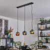 Ripoll hanging light, globe light, pendant light blue, green, coppery, 3-light sources