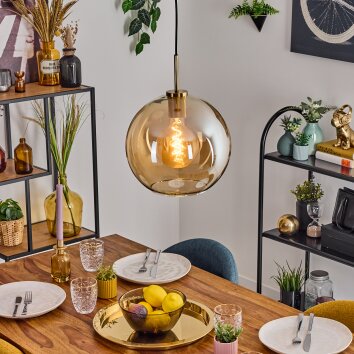 Koyoto hanging light, globe light, pendant light gold, black, 1-light source