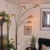 Nikkala floor lamp chrome, black, 5-light sources