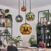 Ripoll hanging light, globe light, Cluster pendant lamp blue, gold, green, coppery, 4-light sources