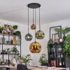 Ripoll hanging light, globe light, Cluster pendant lamp blue, gold, green, coppery, 4-light sources