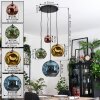 Ripoll hanging light, globe light, Cluster pendant lamp blue, gold, green, coppery, 4-light sources