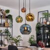 Ripoll hanging light, globe light, Cluster pendant lamp blue, gold, green, coppery, 4-light sources