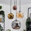 Ripoll hanging light, globe light, Cluster pendant lamp Amber, gold, coppery, Smoke-coloured, 4-light sources