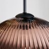Koyoto hanging light, globe light, Cluster pendant lamp 35 cm Amber, gold, coppery, Smoke-coloured, 4-light sources