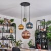 Koyoto hanging light, globe light, Cluster pendant lamp 35 cm Amber, gold, coppery, Smoke-coloured, 4-light sources