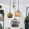 Ripoll hanging light, globe light, Cluster pendant lamp Amber, gold, clear, Smoke-coloured, 4-light sources