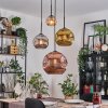 Ripoll hanging light, globe light, Cluster pendant lamp Amber, gold, coppery, Smoke-coloured, 4-light sources