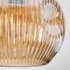 Ripoll hanging light, globe light, Cluster pendant lamp Amber, gold, coppery, Smoke-coloured, 4-light sources