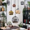 Ripoll hanging light, globe light, Cluster pendant lamp Amber, gold, coppery, Smoke-coloured, 4-light sources