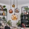 Ripoll hanging light, globe light, Cluster pendant lamp Amber, gold, coppery, Smoke-coloured, 4-light sources