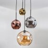 Ripoll hanging light, globe light, Cluster pendant lamp Amber, gold, coppery, Smoke-coloured, 4-light sources