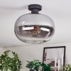 Apedo ceiling light, globe light clear, Smoke-coloured, 1-light source