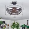 Mertola ceiling light Smoke-coloured, 1-light source