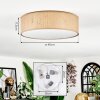 Antillo ceiling light brown, Ecru, white, 3-light sources
