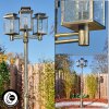 Tieva lamp post, path light brown, gold, 3-light sources